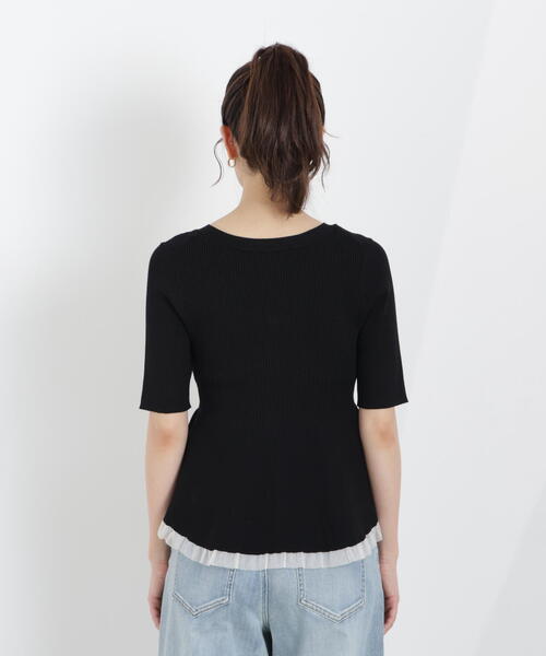 PROPORTION BODY DRESSING（プロポーションボディドレッシング）の「部分シアーペプラムニット / 1216170308（ニット/セーター・レディース・ピンク/ブラック/ブルー/グレー/ホワイト系その他/ホワイト・SMALL/MEDIUM）」の14枚目の写真