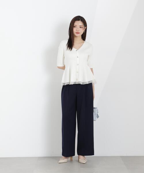 PROPORTION BODY DRESSING(プロポーションボディドレッシング)の「部分シアーペプラムニット / 1216170308(ニット/セーター・レディース・ピンク/ブラック/ブルー/グレー/ホワイト系その他/ホワイト・SMALL/MEDIUM)」の18枚目の写真