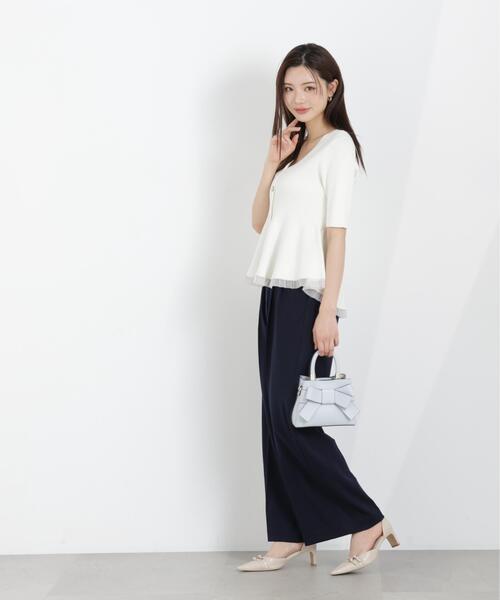 PROPORTION BODY DRESSING(プロポーションボディドレッシング)の「部分シアーペプラムニット / 1216170308(ニット/セーター・レディース・ピンク/ブラック/ブルー/グレー/ホワイト系その他/ホワイト・SMALL/MEDIUM)」の19枚目の写真