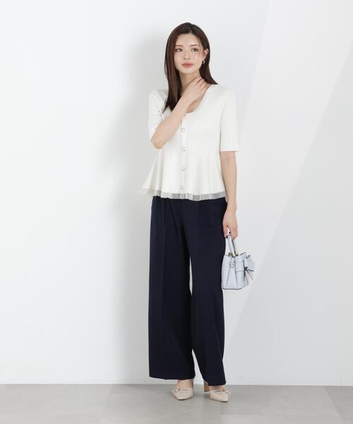 PROPORTION BODY DRESSING(プロポーションボディドレッシング)の「部分シアーペプラムニット / 1216170308(ニット/セーター・レディース・ピンク/ブラック/ブルー/グレー/ホワイト系その他/ホワイト・SMALL/MEDIUM)」の22枚目の写真