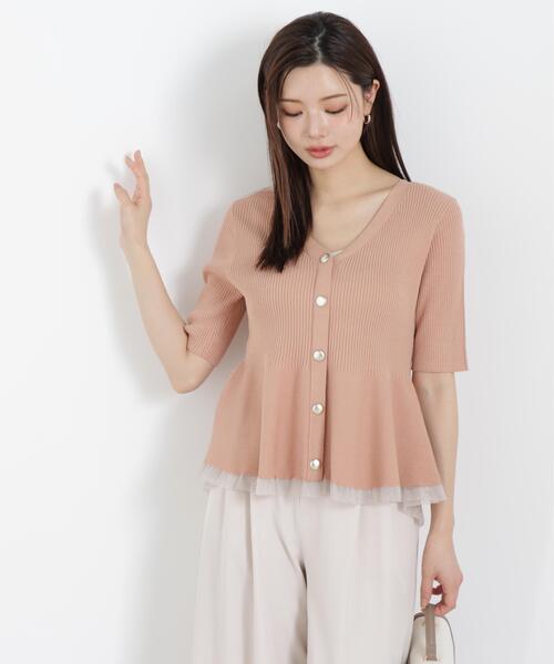 PROPORTION BODY DRESSING（プロポーションボディドレッシング）の「部分シアーペプラムニット / 1216170308（ニット/セーター・レディース・ピンク/ブラック/ブルー/グレー/ホワイト系その他/ホワイト・SMALL/MEDIUM）」の16枚目の写真