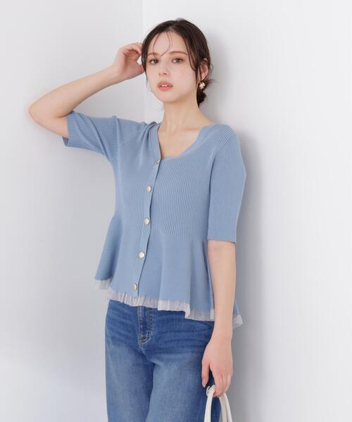 PROPORTION BODY DRESSING（プロポーションボディドレッシング）の「部分シアーペプラムニット / 1216170308（ニット/セーター・レディース・ピンク/ブラック/ブルー/グレー/ホワイト系その他/ホワイト・SMALL/MEDIUM）」の22枚目の写真