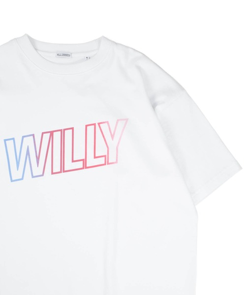 WILLY CHAVARRIA(ウィリーチャバリア)の「【SE1】【WILLY CHAVARRIA/ウィリーチャバリア】 WILLY GRADIENT LOGO TBSP023(Tシャツ/カットソー・メンズ・White/Black・L/M)」の1枚目の写真