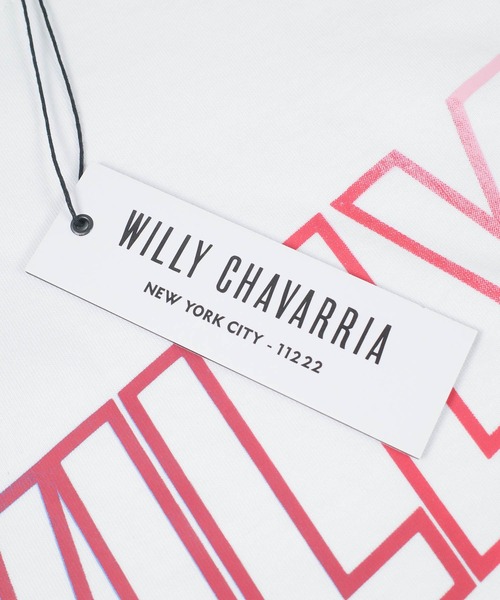 WILLY CHAVARRIA(ウィリーチャバリア)の「【SE1】【WILLY CHAVARRIA/ウィリーチャバリア】 WILLY GRADIENT LOGO TBSP023(Tシャツ/カットソー・メンズ・White/Black・L/M)」の4枚目の写真