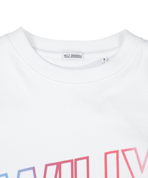 WILLY CHAVARRIA(ウィリーチャバリア)の「【SE1】【WILLY CHAVARRIA/ウィリーチャバリア】 WILLY GRADIENT LOGO TBSP023(Tシャツ/カットソー・メンズ・White/Black・L/M)」の5枚目の写真