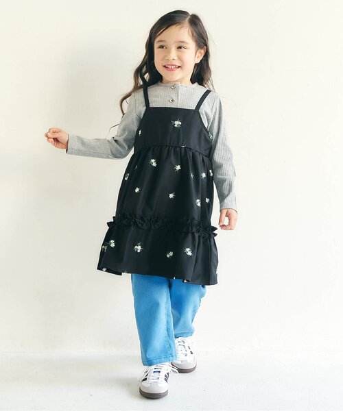 apres les cours（アプレレクール）の「カーディガン&裾バルーンインナー2Pセット（アンサンブル・キッズ・グレー/アイボリー・90/100/110/120/130/140）」の12枚目の写真