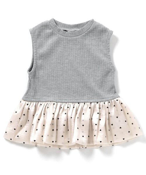 apres les cours（アプレレクール）の「カーディガン&裾バルーンインナー2Pセット（アンサンブル・キッズ・グレー/アイボリー・90/100/110/120/130/140）」の5枚目の写真