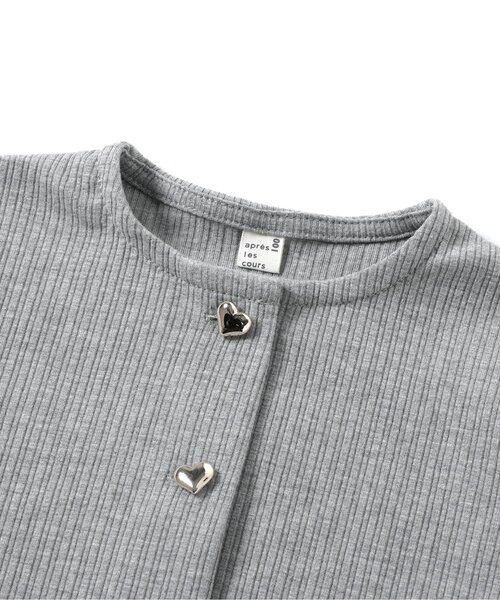 apres les cours（アプレレクール）の「カーディガン&裾バルーンインナー2Pセット（アンサンブル・キッズ・グレー/アイボリー・90/100/110/120/130/140）」の16枚目の写真