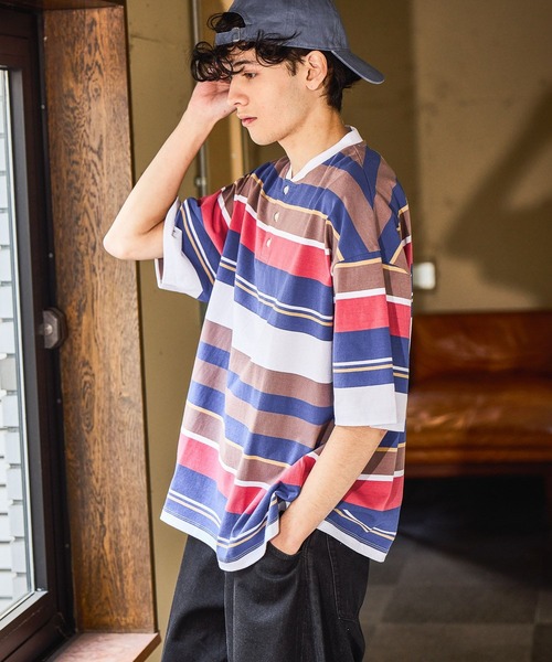 niko and...(ニコアンド)の「USACOTTONヘンリーT(Tシャツ/カットソー・メンズ・ブルー/ブラウン/ベージュ・LARGE/MEDIUM)」の10枚目の写真