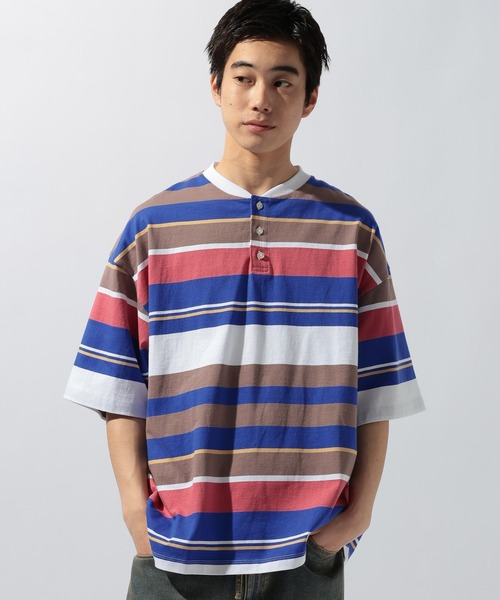 niko and...(ニコアンド)の「USACOTTONヘンリーT(Tシャツ/カットソー・メンズ・ブルー/ブラウン/ベージュ・LARGE/MEDIUM)」の16枚目の写真