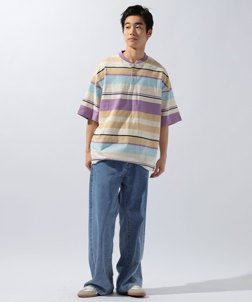 niko and...(ニコアンド)の「USACOTTONヘンリーT(Tシャツ/カットソー・メンズ・ブルー/ブラウン/ベージュ・LARGE/MEDIUM)」の19枚目の写真