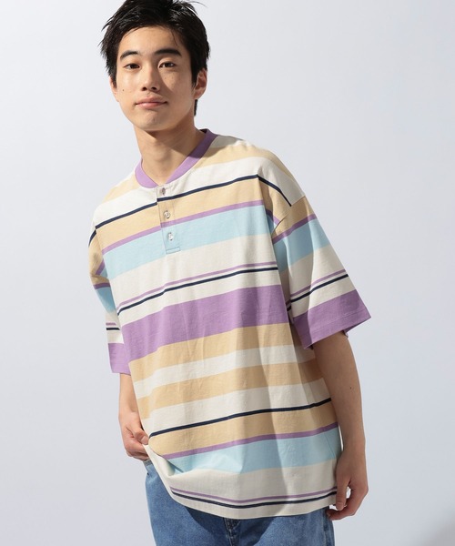 niko and...(ニコアンド)の「USACOTTONヘンリーT(Tシャツ/カットソー・メンズ・ブルー/ブラウン/ベージュ・LARGE/MEDIUM)」の20枚目の写真