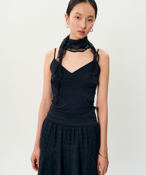 MAYVERU(メイバーユー)の「say sleeveless t-shirt _ Black(Tシャツ/カットソー・レディース・その他・FREE)」の1枚目の写真