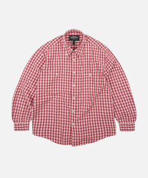 MELANGE CHECK WORK SHIRT _ RED