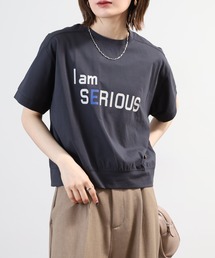 EGLANTINE ロゴプリント半袖カットソー
