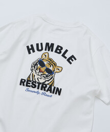 限定展開 ビッグシルエット デザインバック刺繍 クルーネック Tシャツ / TIGER