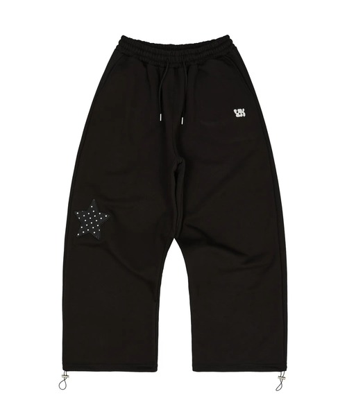 WaiKei（ワイケイ）の「セットアップ着用可能【UNISEX】Wai Kei／アップリケドットパンツ（スウェットパンツ・レディース・ブラック/ナチュラル・MEDIUM/LARGE）」の16枚目の写真