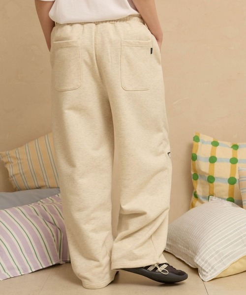 WaiKei（ワイケイ）の「セットアップ着用可能【UNISEX】Wai Kei／アップリケドットパンツ（スウェットパンツ・レディース・ブラック/ナチュラル・MEDIUM/LARGE）」の9枚目の写真