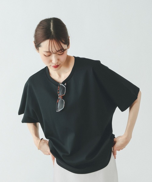 GLOBAL WORK(グローバルワーク)の「リッチクリーン透けにくいドルマンプルオーバー/636794(Tシャツ/カットソー・レディース・ダークグレー/ホワイト/ブラック/ブルー・MEDIUM/SMALL/LARGE)」の11枚目の写真