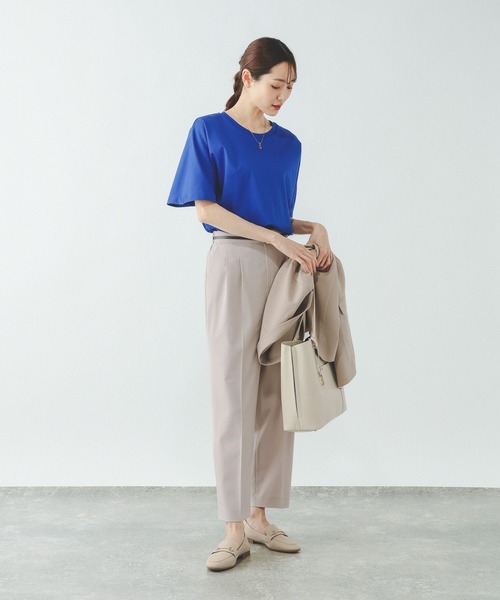 GLOBAL WORK(グローバルワーク)の「リッチクリーン透けにくいドルマンプルオーバー/636794(Tシャツ/カットソー・レディース・ダークグレー/ホワイト/ブラック/ブルー・MEDIUM/SMALL/LARGE)」の18枚目の写真