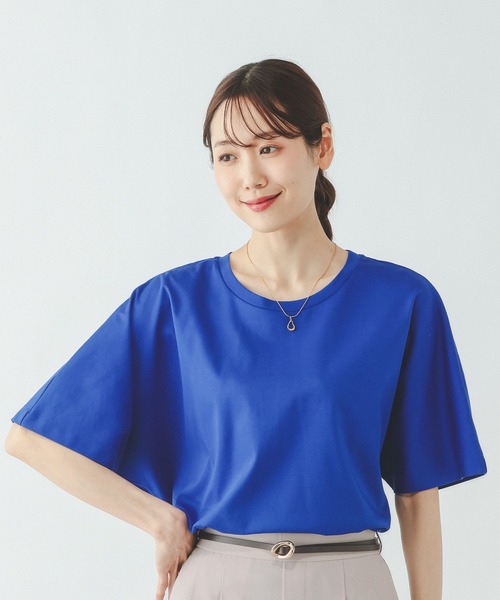 GLOBAL WORK(グローバルワーク)の「リッチクリーン透けにくいドルマンプルオーバー/636794(Tシャツ/カットソー・レディース・ダークグレー/ホワイト/ブラック/ブルー・MEDIUM/SMALL/LARGE)」の19枚目の写真