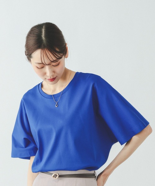 GLOBAL WORK(グローバルワーク)の「リッチクリーン透けにくいドルマンプルオーバー/636794(Tシャツ/カットソー・レディース・ダークグレー/ホワイト/ブラック/ブルー・MEDIUM/SMALL/LARGE)」の20枚目の写真