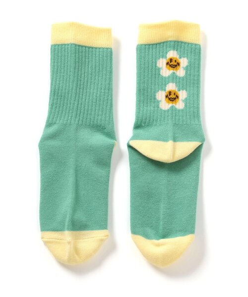 Ampersand(アンパサンド)の「バックデザインソックス(ソックス/靴下・キッズ・グリーン/ピンク/ブラック・24/12/15 )」の2枚目の写真