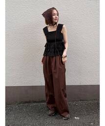 LAGUNAMOON | ウエストレースリラックスパンツ セットアップ(その他パンツ)