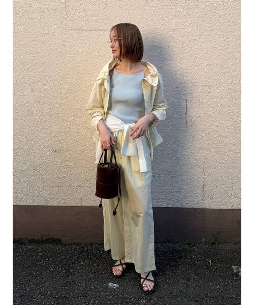 LAGUNAMOON（ラグナムーン）の「ウエストレースリラックスパンツ セットアップ（その他パンツ・レディース・アイボリー/ブラウン・SMALL/MEDIUM）」の7枚目の写真