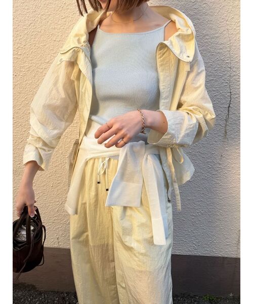 LAGUNAMOON（ラグナムーン）の「ウエストレースリラックスパンツ セットアップ（その他パンツ・レディース・アイボリー/ブラウン・SMALL/MEDIUM）」の9枚目の写真