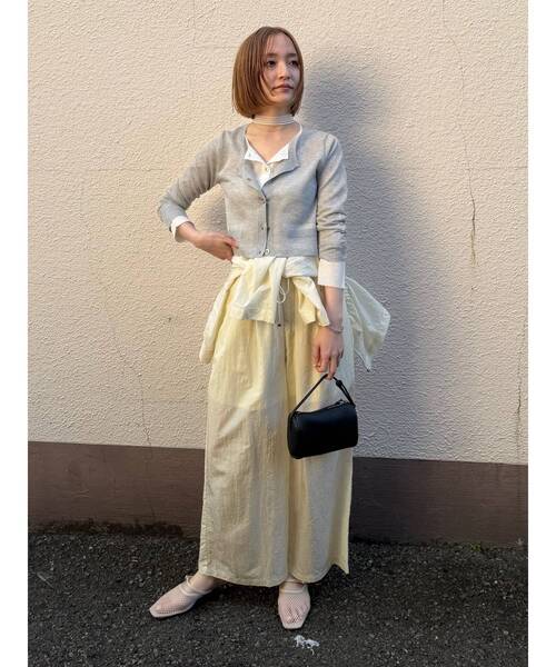 LAGUNAMOON（ラグナムーン）の「ウエストレースリラックスパンツ セットアップ（その他パンツ・レディース・アイボリー/ブラウン・SMALL/MEDIUM）」の10枚目の写真