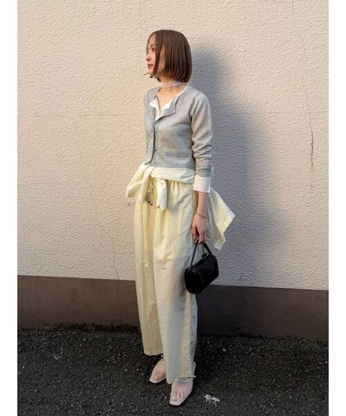 LAGUNAMOON（ラグナムーン）の「ウエストレースリラックスパンツ セットアップ（その他パンツ・レディース・アイボリー/ブラウン・SMALL/MEDIUM）」の11枚目の写真