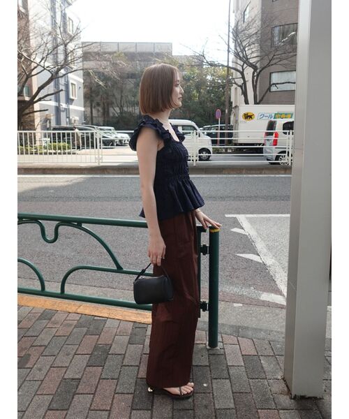 LAGUNAMOON（ラグナムーン）の「ウエストレースリラックスパンツ セットアップ（その他パンツ・レディース・アイボリー/ブラウン・SMALL/MEDIUM）」の20枚目の写真