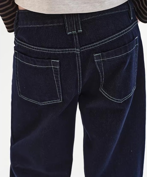 Fano Studios（ファノ ストゥディオズ）の「ストレート コントラストステッチ デニムパンツ FX26K001【Fano Studios】【2026SS】（デニムパンツ・レディース・ダークブルー・S/M/L）」の11枚目の写真