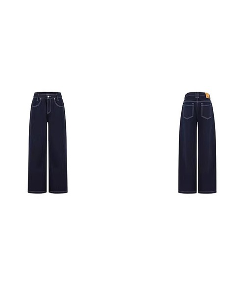 Fano Studios（ファノ ストゥディオズ）の「ストレート コントラストステッチ デニムパンツ FX26K001【Fano Studios】【2026SS】（デニムパンツ・レディース・ダークブルー・S/M/L）」の12枚目の写真