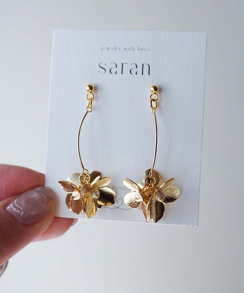 CERCA(チェルカ)の「saran jewelry/フラワーモチーフ ピアス /金属アレルギー対応(ピアス(両耳用)・レディース・シルバー/ゴールド・FREE)」の14枚目の写真