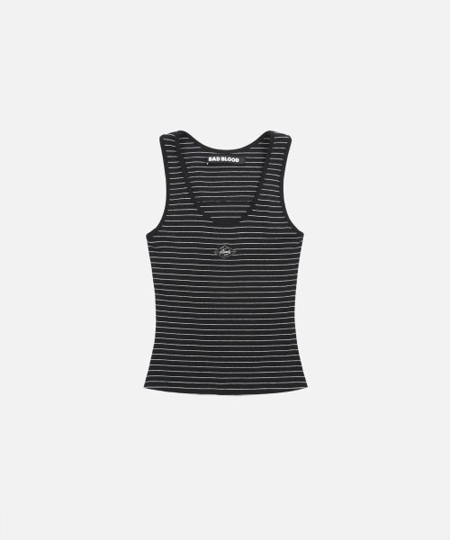 BADBLOOD(バッドブラッド)の「ビヨンドソフトタンク3 - ストライプブラック(Tシャツ/カットソー・レディース・その他・S/L)」の2枚目の写真