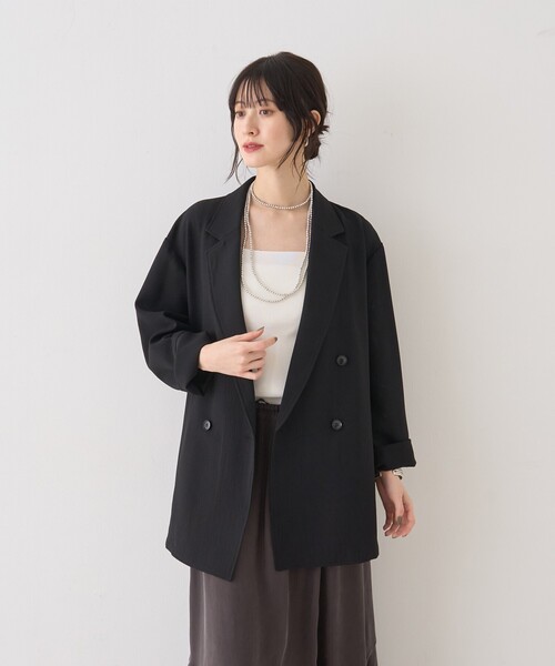 Rouge vif(ルージュヴィフ)の「テンセルコットン総針スクエアネックニットタンク(タンクトップ・レディース・ブラウン/オフホワイト/ブラック・フリー)」の19枚目の写真