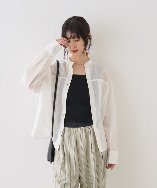 Rouge vif(ルージュヴィフ)の「テンセルコットン総針スクエアネックニットタンク(タンクトップ・レディース・ブラウン/オフホワイト/ブラック・フリー)」の21枚目の写真