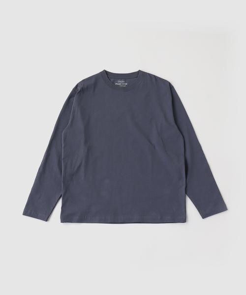 B.C STOCK（ベーセーストック）の「オーガニックコットンナガソデTシャツ（Tシャツ/カットソー・メンズ・アイボリー/ブラック系その他/ネイビー/ホワイト・LARGE/MEDIUM）」の3枚目の写真