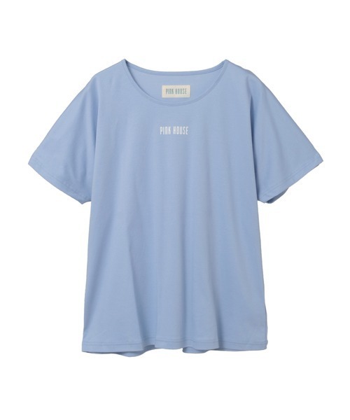 PINK HOUSE（ピンクハウス）の「ロゴプリントカットソー（Tシャツ/カットソー・レディース・アクア/キナリ/ピンク/ブラック・フリー）」の4枚目の写真