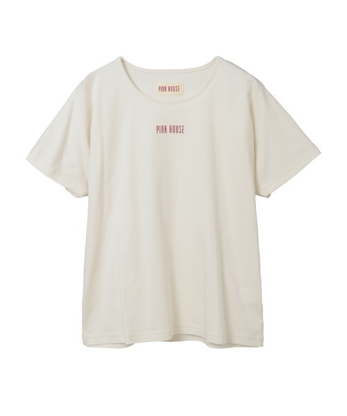 PINK HOUSE（ピンクハウス）の「ロゴプリントカットソー（Tシャツ/カットソー・レディース・アクア/キナリ/ピンク/ブラック・フリー）」の2枚目の写真