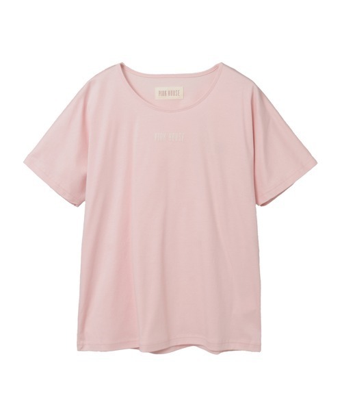 PINK HOUSE（ピンクハウス）の「ロゴプリントカットソー（Tシャツ/カットソー・レディース・アクア/キナリ/ピンク/ブラック・フリー）」の5枚目の写真