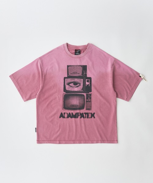 ADAM PATEK（アダムパテック）の「【ADAMPATEK/アダムパテック】noise  aging T エイジングTEE（Tシャツ/カットソー・レディース・ブラック/ホワイト/ピンク/グリーン・1/2）」の4枚目の写真