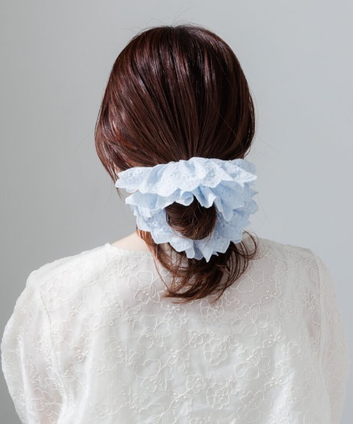 flower(フラワー)の「ガーデンレースシュシュ(シュシュ・レディース・ブルー/グリーン/アイボリー・FREE)」の8枚目の写真