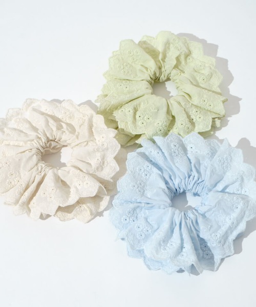 flower(フラワー)の「ガーデンレースシュシュ(シュシュ・レディース・ブルー/グリーン/アイボリー・FREE)」の11枚目の写真