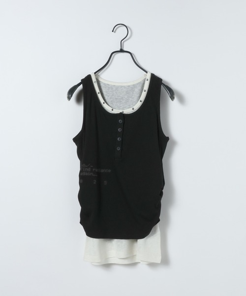 JEANASIS(ジーナシス)の「【25quee】ヘンリータンクSET/668216(タンクトップ・レディース・グリーン系その他/ベージュ系その他/ブラック系その他・FREE)」の2枚目の写真