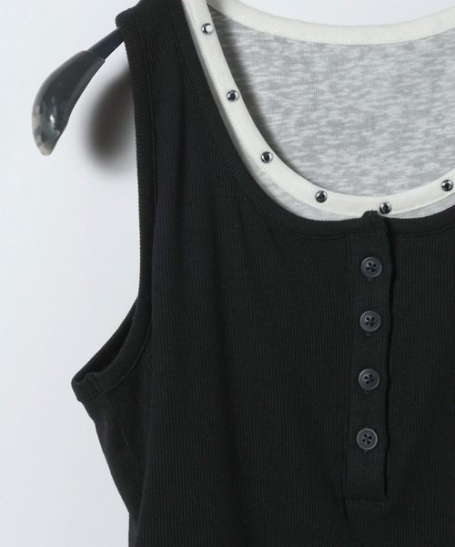 JEANASIS(ジーナシス)の「【25quee】ヘンリータンクSET/668216(タンクトップ・レディース・グリーン系その他/ベージュ系その他/ブラック系その他・FREE)」の6枚目の写真