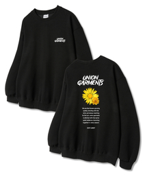 Union Garments（ユニオンガーメンツ）の「ツーフラワー 裏毛 スウェットTシャツ ブラック（スウェット）」