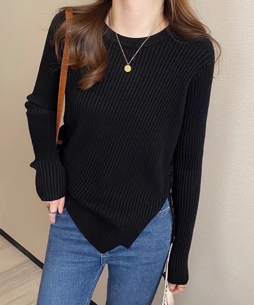 Alvia(アルビア)の「ニットプルオーバー(ニット/セーター・レディース・ブラック/グレー/ホワイト・M)」の10枚目の写真